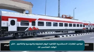 مواعيد قطارات الإسكندرية القاهرة اليوم للمكيفة والروسية والتالجو.. اختر الوقت المناسب لك